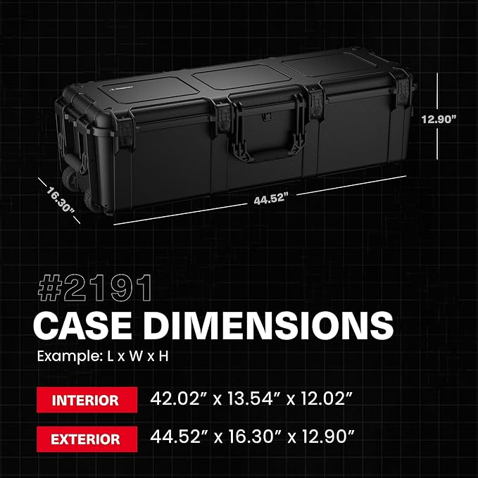 Condition 1 45" Empty Waterproof Hard Case w/Wheels – Lockable, TSA Approved - Image 2