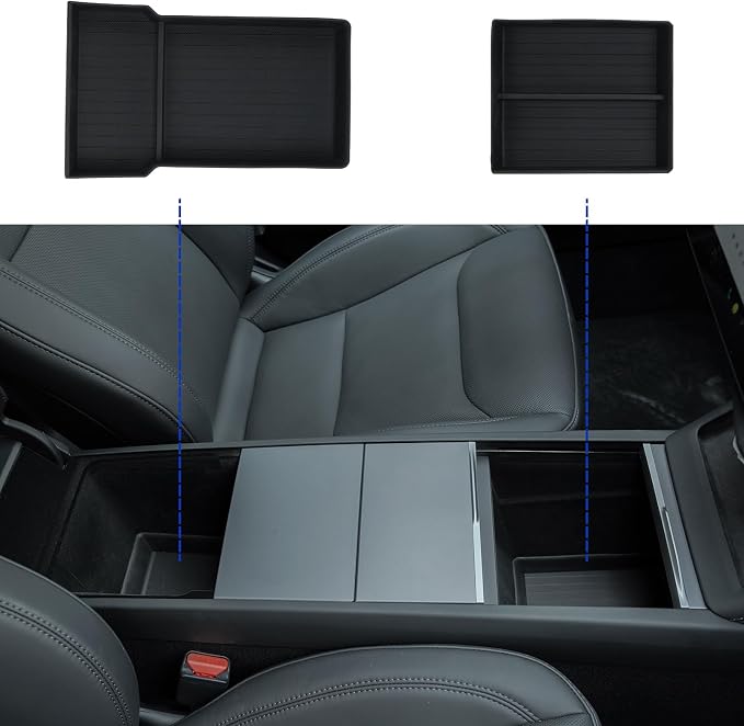 Center Console Organizer Control Lower Bottom Storage Box 4PC Compatible - Image 3