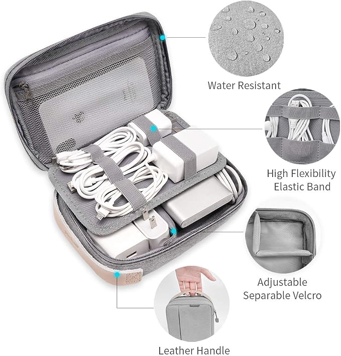 pack all Electronic Organizer, Cable Organizer Bag, Cord Travel Organizer - Image 3
