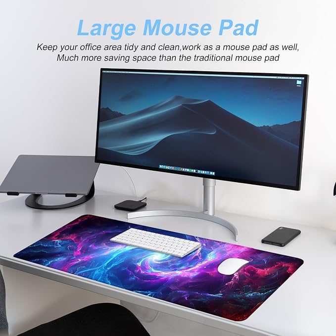 Galaxy Swirl Mouse Pad XXL – Large Extended Desk Mat - Image 4