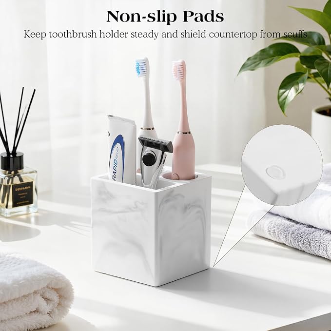 Luxspire Toothbrush Holder, 3 Slots Fast Drying Tooth Brush Holder - Image 4