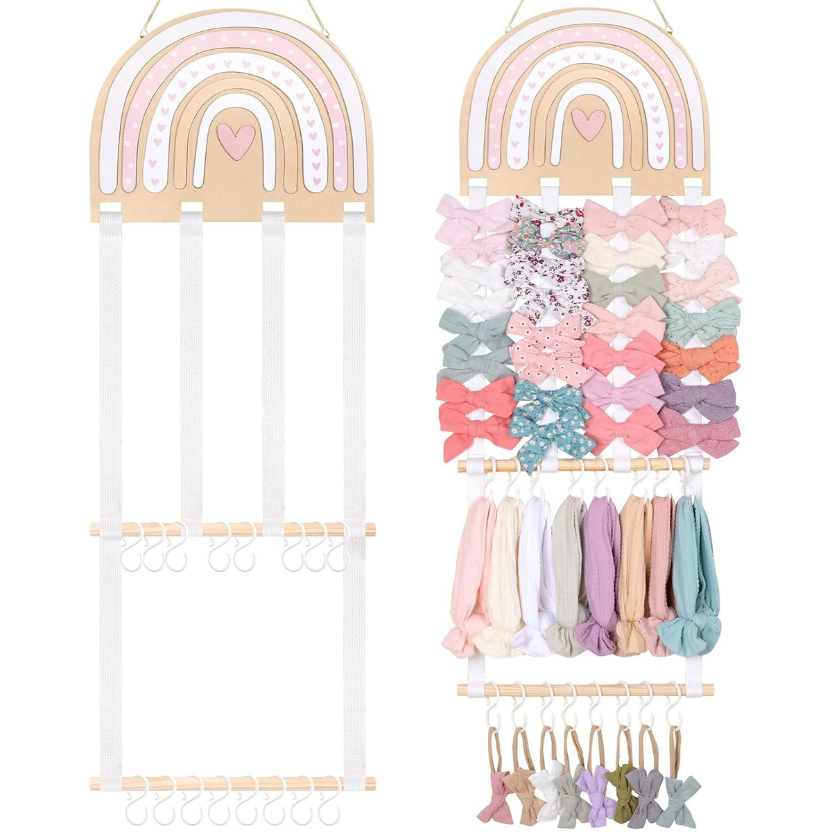 POVETIRE Headband Holder Bow Organizer for Girls Hair Bows