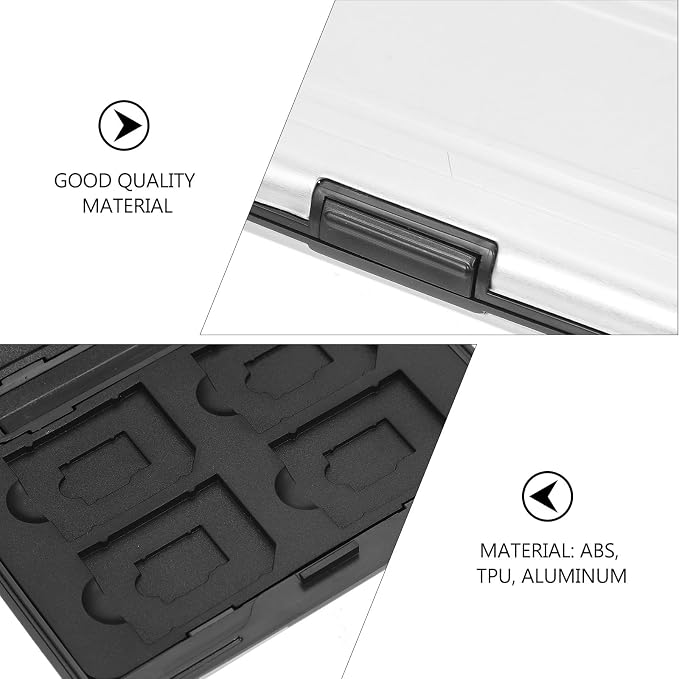 Memory Card Storage Box with Slots Secure Locking Organizer - Image 7