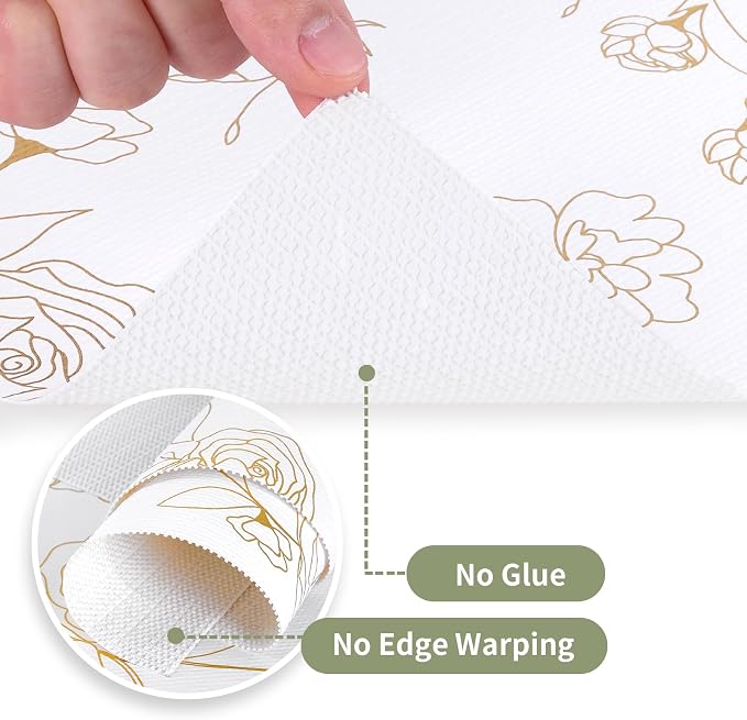 Shelf Liners for Kitchen Cabinets 17.5in x 20FT Non Adhesive Drawer Liner Gold - Image 9