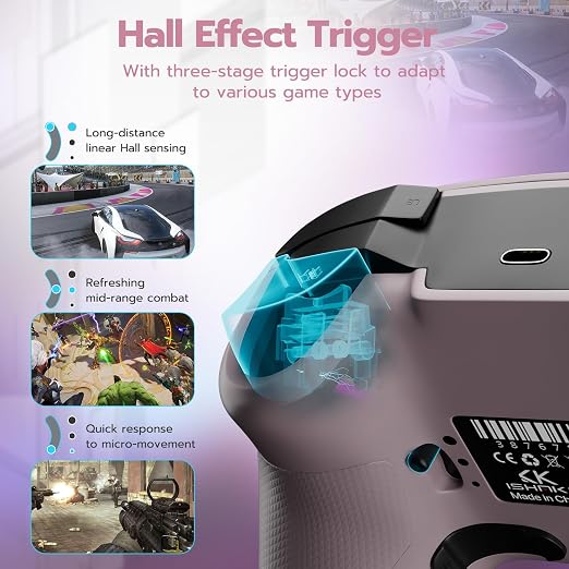 ISHAKO Wireless Gaming Controller – 1000Hz Polling, 1200mAh Battery PC - Image 4