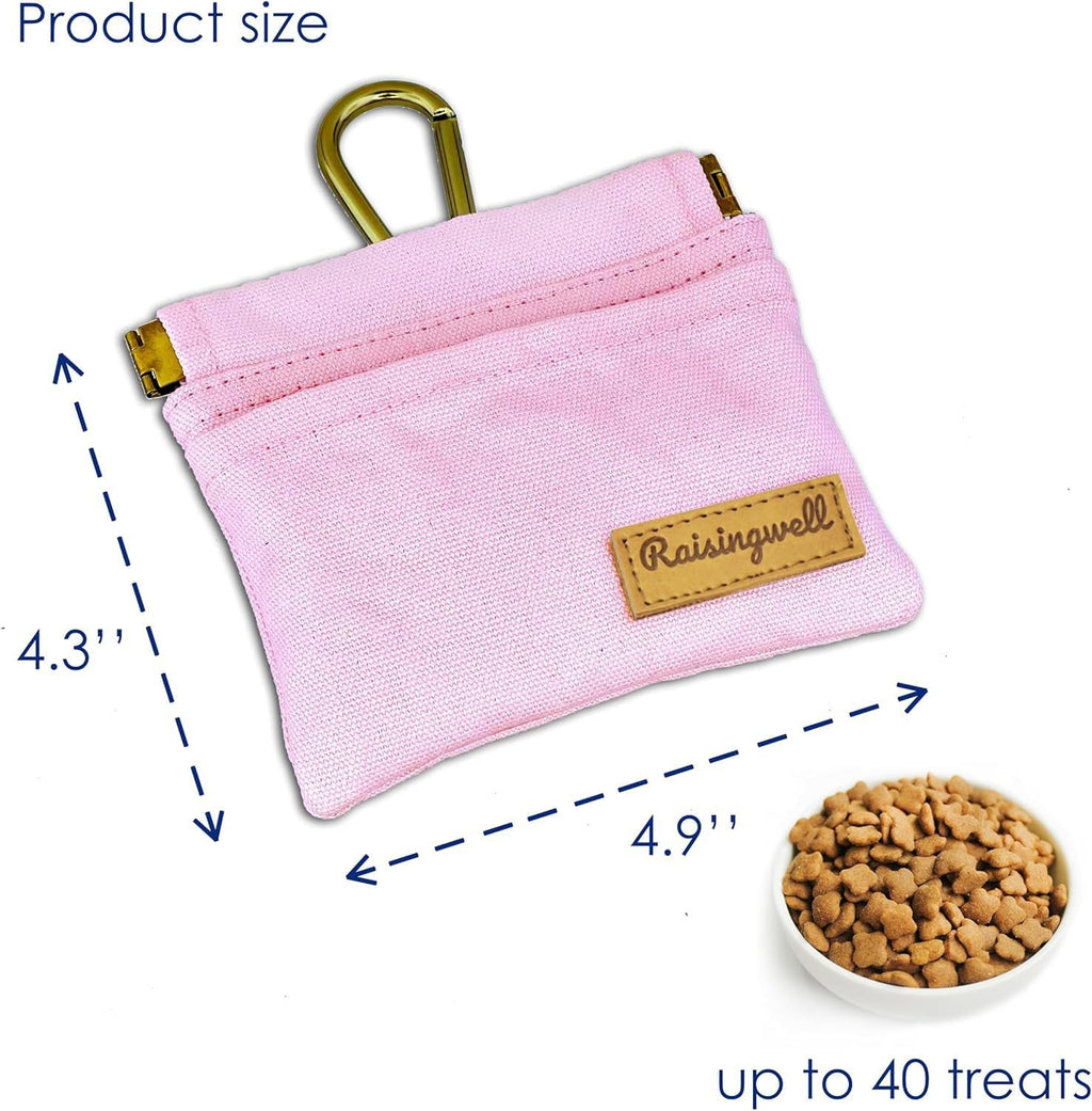 Raisingwell Pocket Sized Pet Training Pouch, Cotton Fabric, Hand Free
