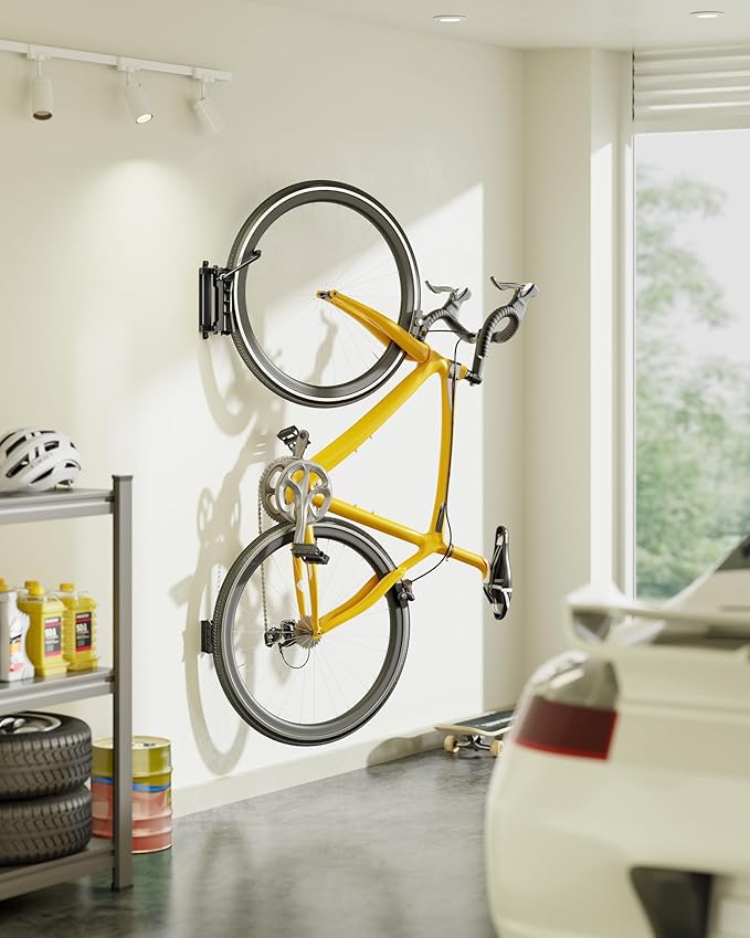 monTEK Heavy Duty Bike Wall Mount, Swivel Bike Wall Hanger Holds Up to 77lbs - Image 9