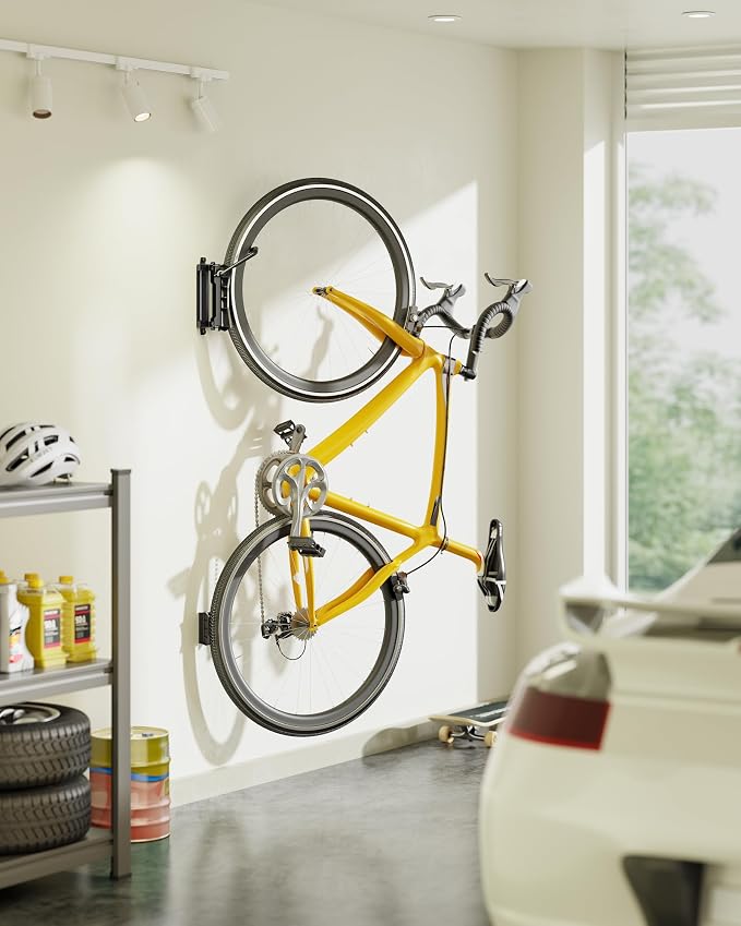 monTEK Heavy duty Bike Wall Mount, Swivel Bike Wall Hanger Holds Up to 77lbs - Image 8