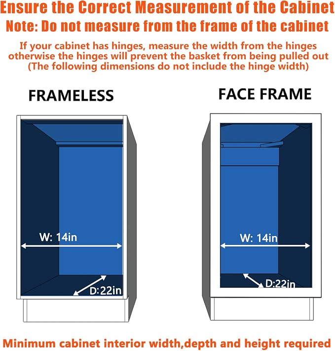 Pull Out Cabinet Organizer 13½" W x 21½" D, Heavy Duty Cabinet Pull Out Shelves - Image 4