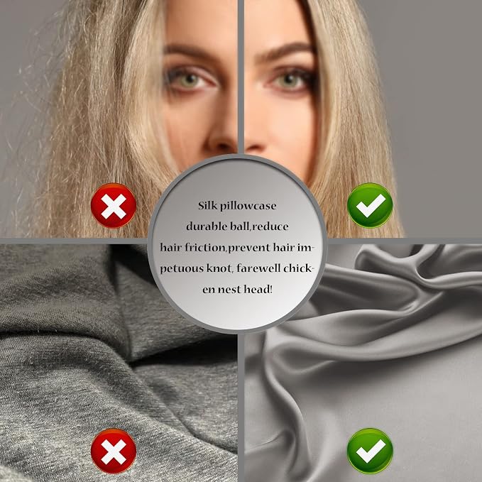 Silk Pillowcase for Hair and Skin, Breathable and Sliky 100% Standard Size - Image 5