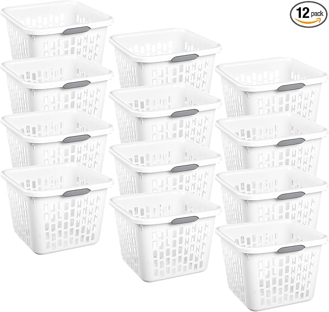 Sterilite Laundry Basket, Plastic Clothes Hamper, Large Square Bin by Sterilite