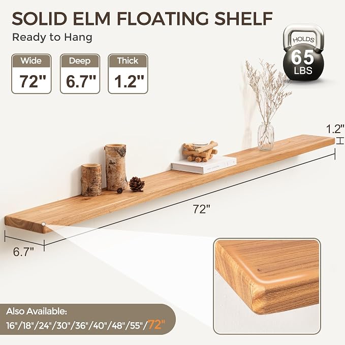 Fun Memories 72 Inch Floating Shelves - Image 3