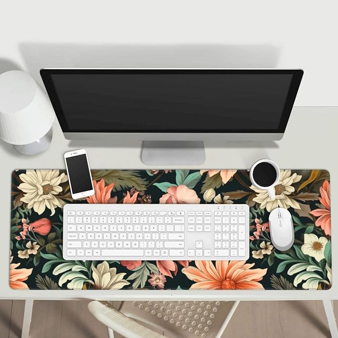 Japanese Floral Aesthetic Flowers Gaming Mouse Pad, Large Mouse Pad - Image 6