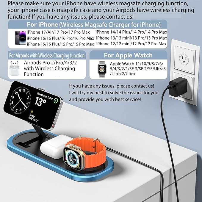 3 in 1 Fast Wireless Charger Stand - Image 3