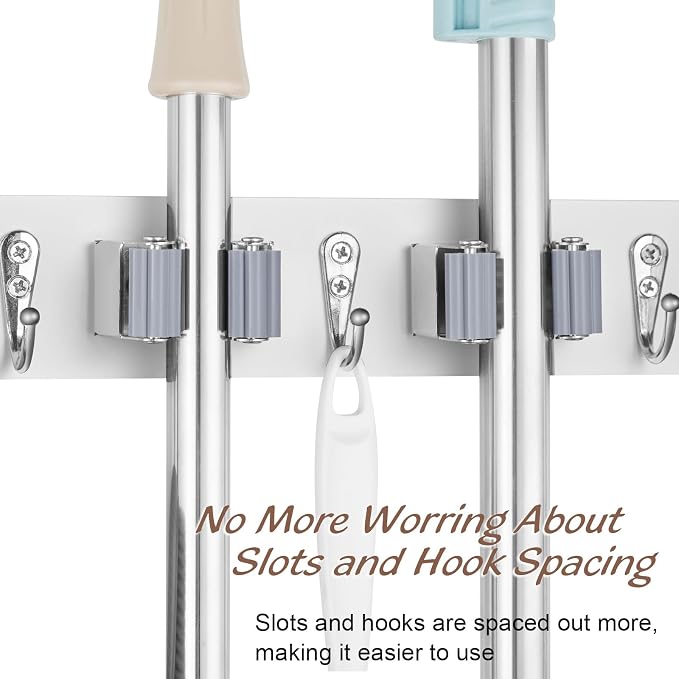 2 Pack Mop Broom Holder Wall Mount - Image 4