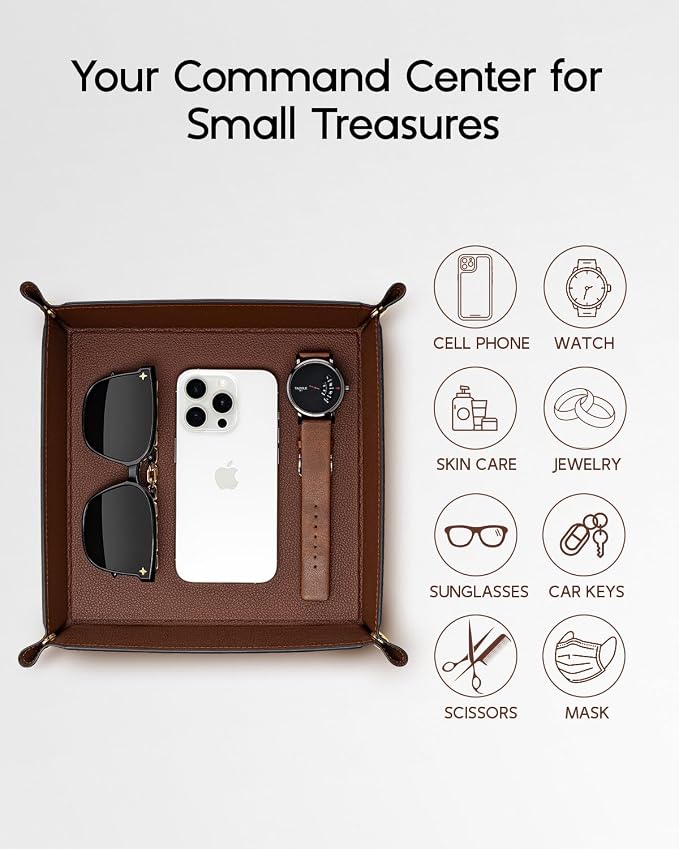 Valet Tray for Men Women, Nightstand Organizer Vanity Catchall Holder for - Image 3