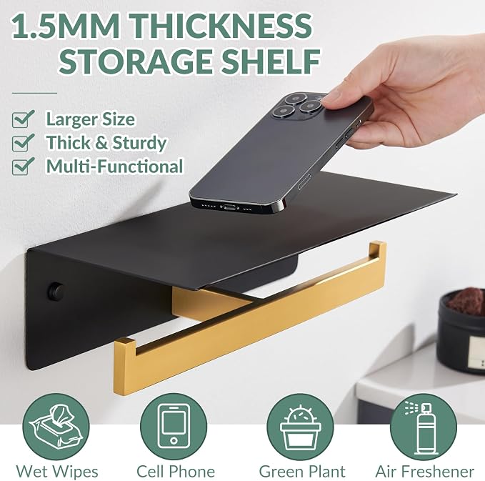 APLusee Double Toilet Paper Holder - Image 4