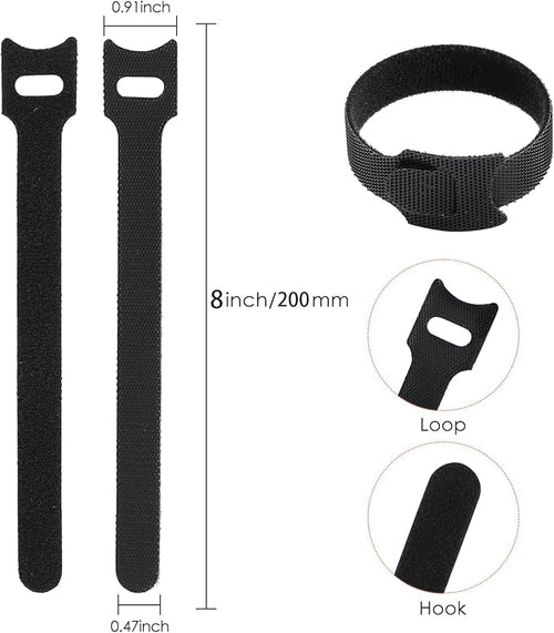 150PCS 8 Inch Reusable Cable Ties Wire Ties Cord Organizer Cable Organizer - Image 2