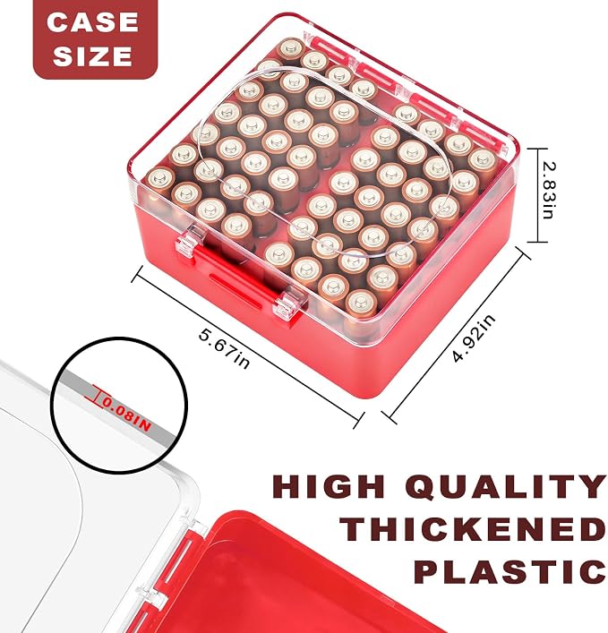 FULLCASE Battery Storage Organizer Box, Holder Container - Image 4