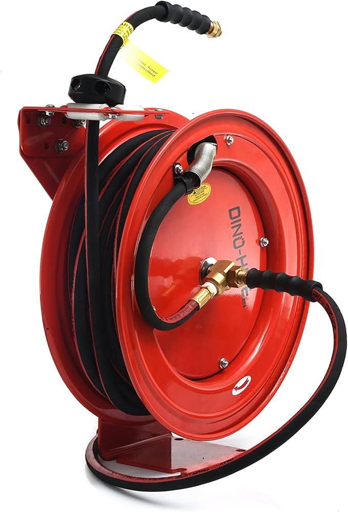 RMX Dino-Hide - Heavy-Duty Retractable Hose Reel w/Wrapped Finish Rubber Air by BLUBIRD