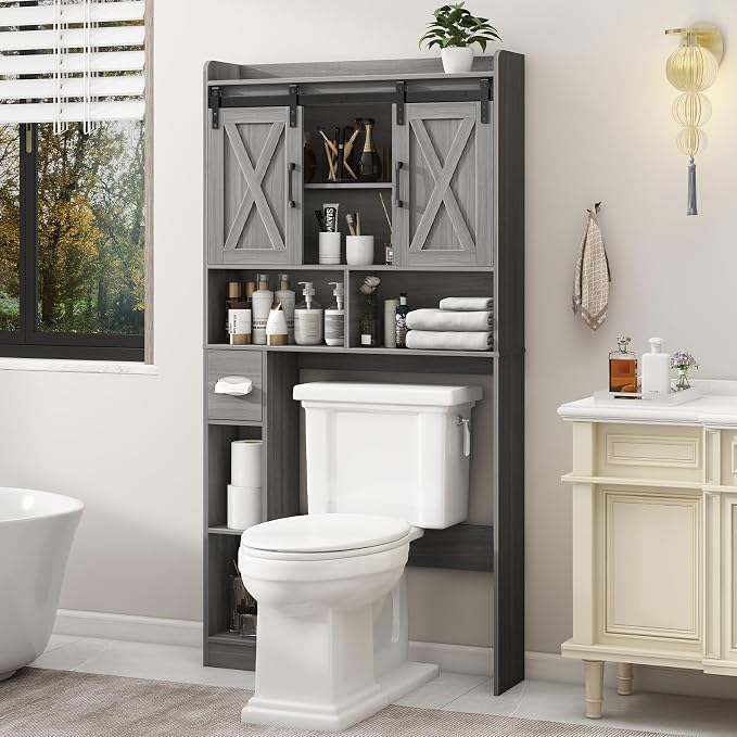 Farmhouse Over The Toilet Storage Cabinet by Vabches