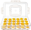 Deviled Egg Containers with Lid and Handle, Durable Clear Plastic Deviled Egg by MesRosa