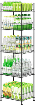 5 Tier Water Bottle Organizer Rack Metal Free Standing Water Storage Rack by smusei