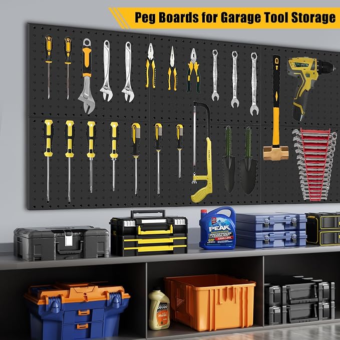 PBHEPJ 8 Pcs Metal Pegboard Panels, Heavy Duty Peg Boards - Image 9