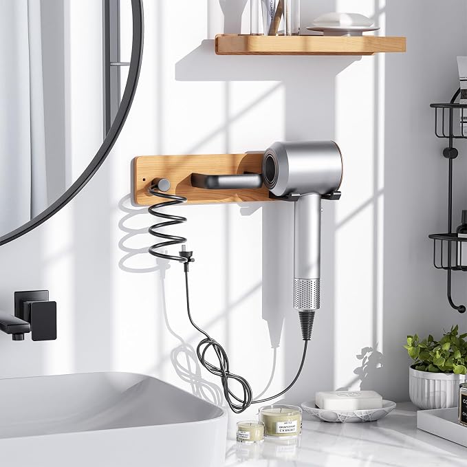 Tindbea Hair Dryer Holder Curling Iron Holder Flat Iron, Blow Dryer Holder Wall - Image 2