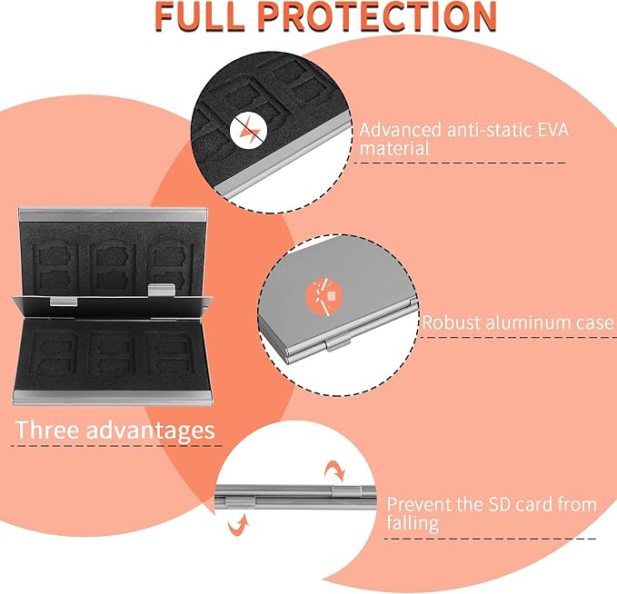 SD Card Holder, SD Card Case, LAVILI CF Memory Card Holder Case Aluminum Alloy - Image 5