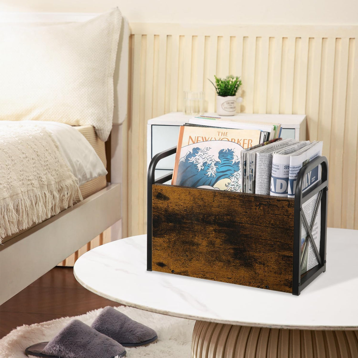 Magazine Holder, Magazine Rack Floor, Magazine Storage Basket, Folder