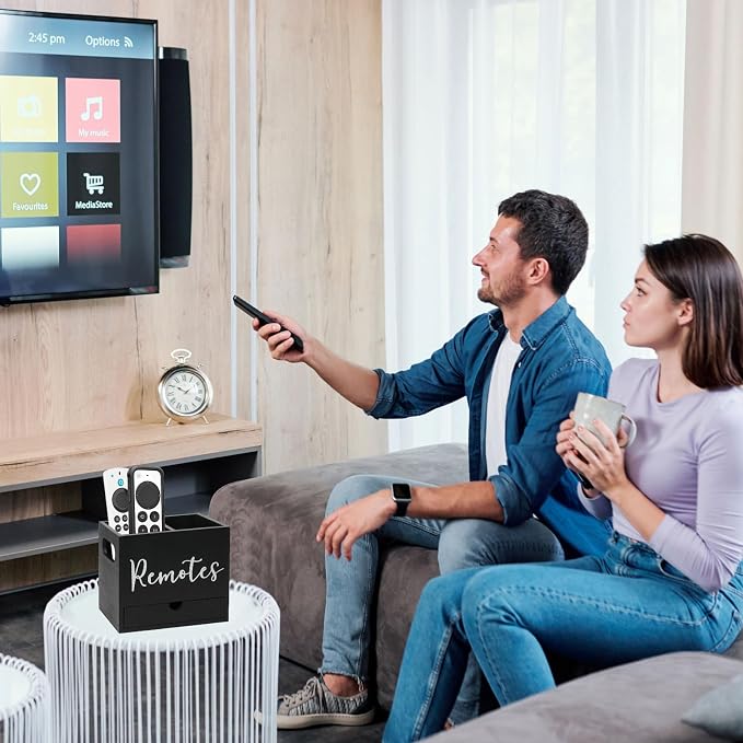 Remote Control Holder, 2 Slot TV Remote Holder& Desk Organizer - Image 5