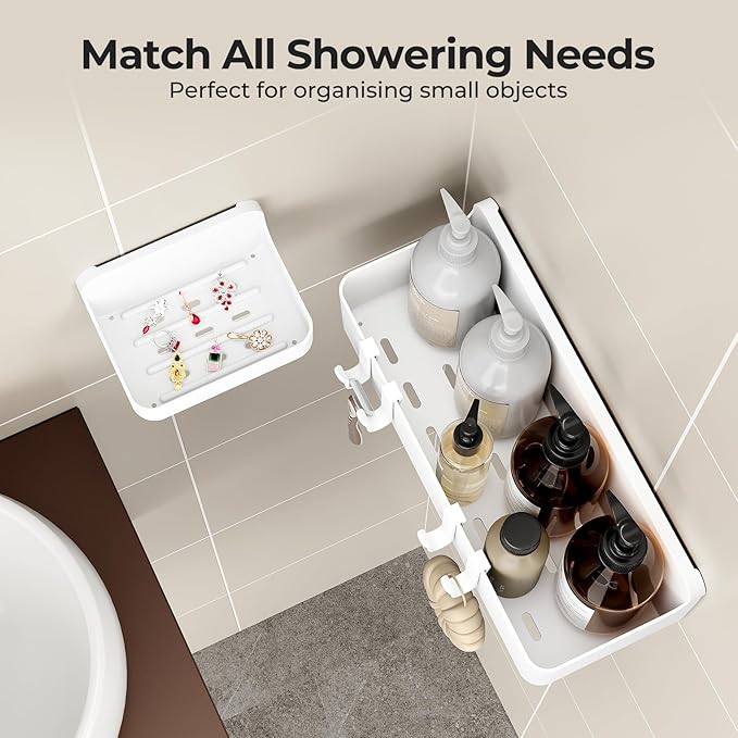 Orimade Shower Caddy 3-Pack, No-Drill Adhesive Shelves - Image 5