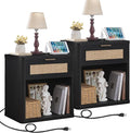LEYAOYAO Rattan Nightstands Set of 2 by LEYAOYAO-Findtheshiningpointofyourideallife%EF%BC%81