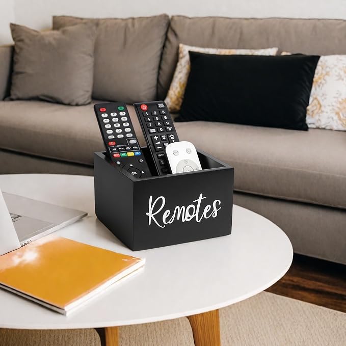 Wood Remote Control Holder, TV Remote Control Organizer - Image 4