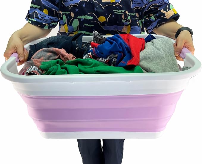 SAMMART 41L Collapsible Plastic Laundry Basket - Image 7