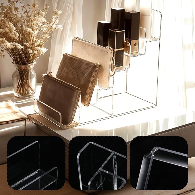 Acrylic Wallet Display Stand Purse Handbag Organizer, Acrylic Display Shelf - Image 7
