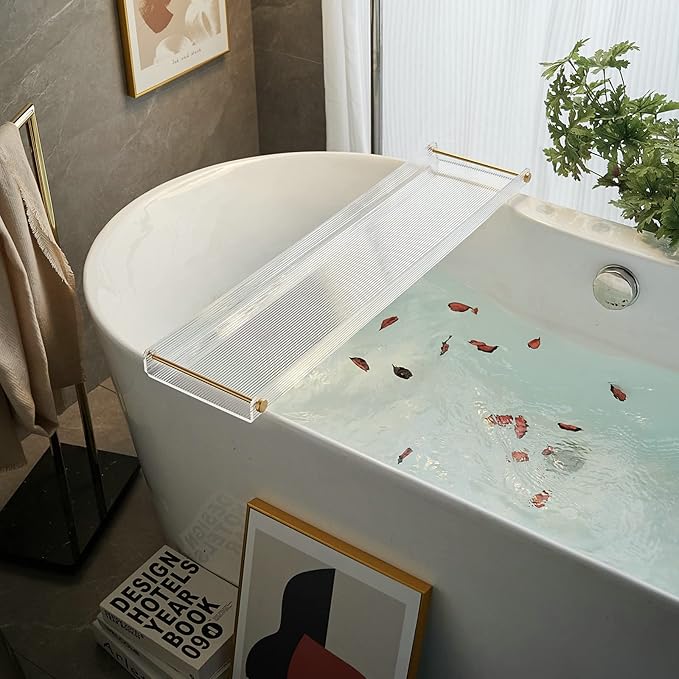 Bathtub Tray Acrylic Bath Tray Bathtub Caddy Non-Slip Bath Tub Tray Table - Image 7