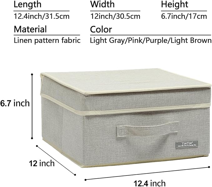 YueYue Foldable Fabric Closet Organizer Bins Box Storage - Image 3