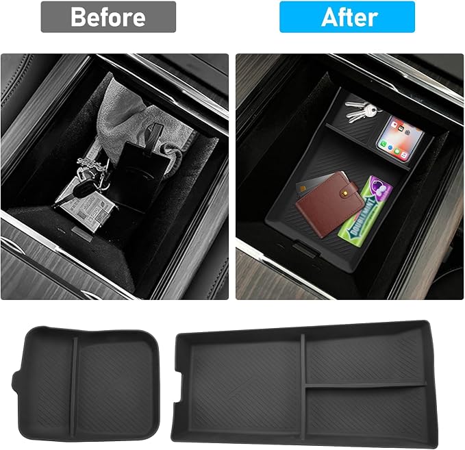 Yumzeco Center Console Organizer Tray Mat Compatible - Image 4