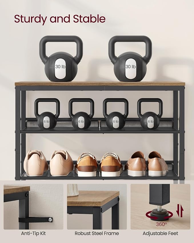 VASAGLE Shoe Rack for Entryway, 5-Tier Shoe Rack Organizer - Image 7