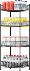 smusei Water Bottle Organizer Rack 4 Tier Free Standing Bottled Water Storage by smusei