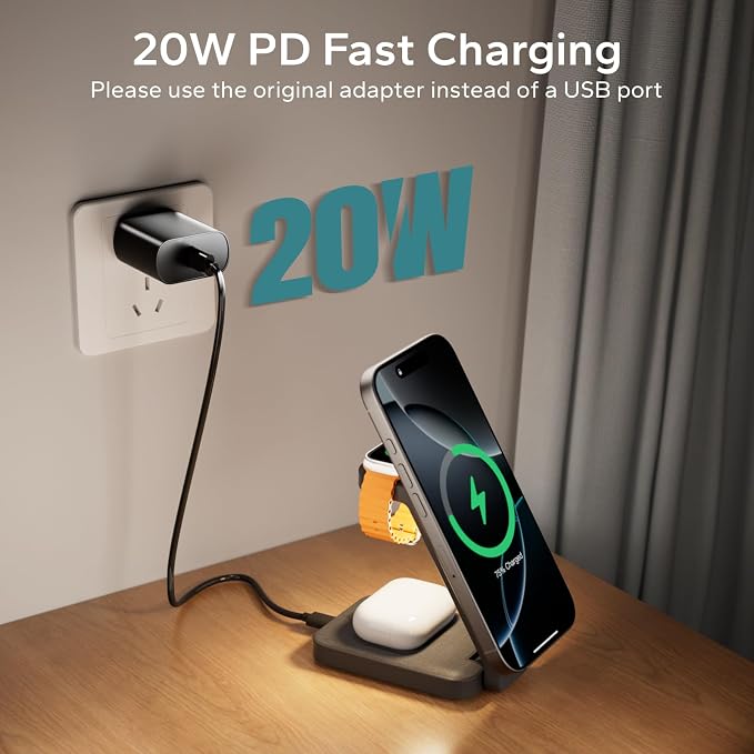 3 in 1 Foldable Wireless Charging Station - Image 9