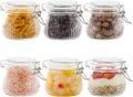 17oz Airtight Glass Jar with Lid, 6 Pack Clamp Lid Glass Storage Jars