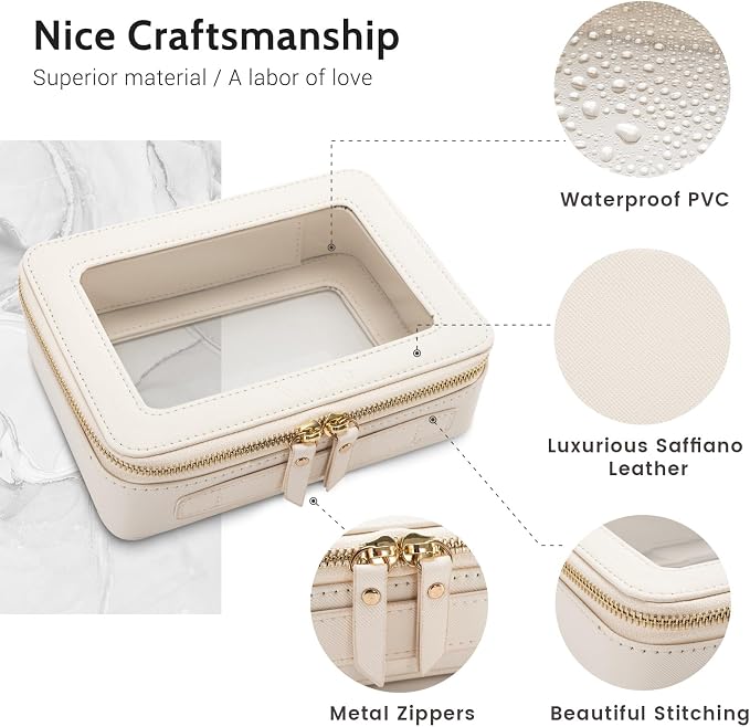 Aveniee Clear Makeup Bag Organizer, Travel Toiletry Bag Cosmetic Case - Image 3