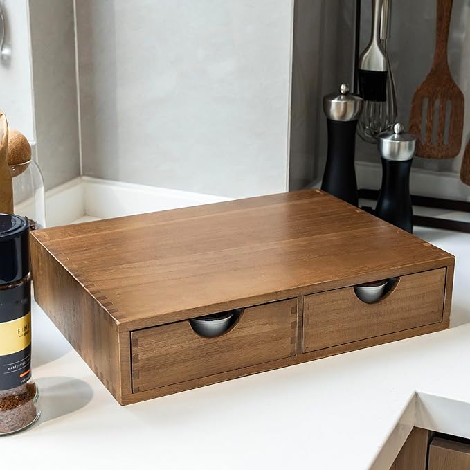 Wooden K Cup Organizer Coffee Pod Storage Box, Coffee Pods and Tea Organizer - Image 6