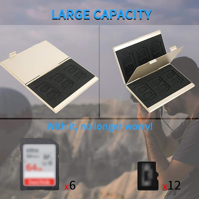SD Card Holder, SD Card Case, LAVILI CF Memory Card Holder Case Aluminum Alloy - Image 4
