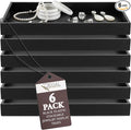 RJ Displays 6 Pack Stackable Jewelry Tray Set, Stackable Plastic Jewelry by RJ+Displays
