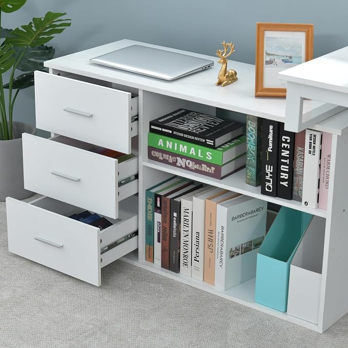 55 Inch Reversible L Shaped Desk - Image 3