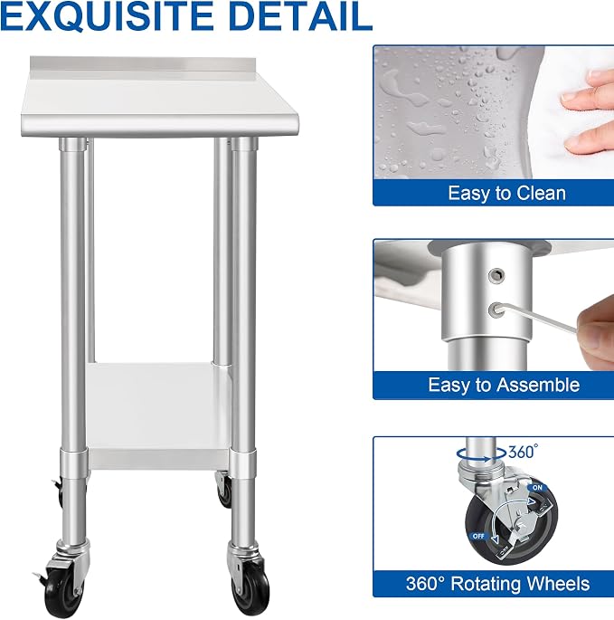HARDURA Stainless Steel Commercial Work Table - Image 5